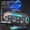 300W Peak Powerful RGB Shock Bass Bluetooth Speaker with 2 Mics Portable Surround Sound Wireless Subwoofer Boombox Home Karaoke