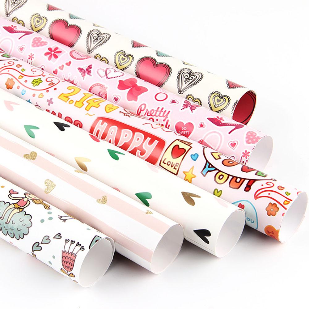 Valentines Day Wrapping Paper Colorful Craft Paper Set Wedding Gift Wrap Glittery Gift Wrapping Paper For Valentine'S Day Gift