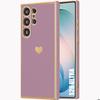 Silicone Case - BOOLING - for Samsung Galaxy S26 Ultra - Heart Pattern Shockproof Slim Purple