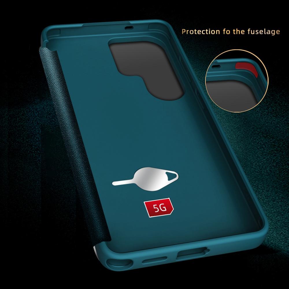 Flip Cover Smart Screen Protector Leather Case For For Samsung S26 Ultra S25 S24 Plus S23 S22 S21 FE Shockproof Soft Silicone Cover