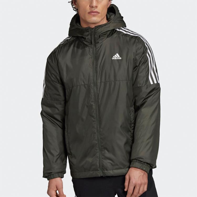 Adidas Windproof Warm Cotton Jacket Men Jacket Olive-Brown GH4602