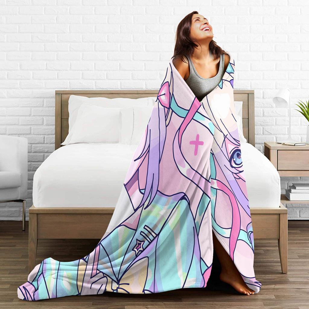 Needy Streamer Overload Kangel Flannel Blanket Winter  Soft Throw Blanket for Girls Boys Room Fashion Bedspread Sofa Bed Cover