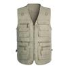 Waistcoat Plus Size Breathable Cotton Men Fishing Multi Pockets Vest Jacket for Shooting