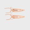 Eireve BABY RIBBON HAIR CLIP SET_PINK GOLD (2PCS)