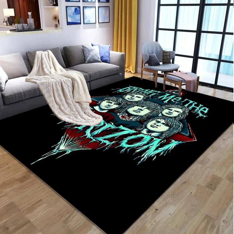 Bring Me the Horizon Pattern Rug, Indoor/Outdoor Mat, for Picnic, Gameroom, Bedroom, Office, Living Room, Home Decor Carpet, Birthday Gift