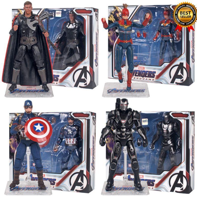 Avengers 4 Captain America Movable Pvc Action Figure With Bracket Box For Collectors