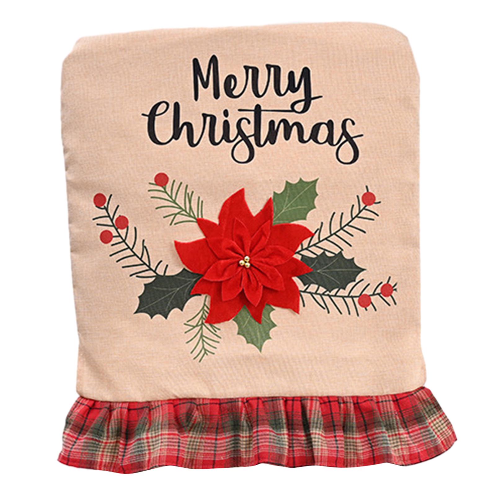 

Рождественские чехлы на стулья Декор спинки стула для новогодней вечеринки Декоративные рукава для стола для рождественского праздника Обеденные накидки абрикосовый