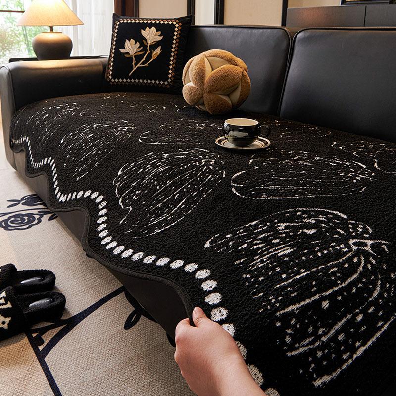

Special-Shaped Sofa Cushion Fixed Non-Slip New Sofa Seat Cushion Light Luxury High-End Irregular Sofa Cover 90*70cm