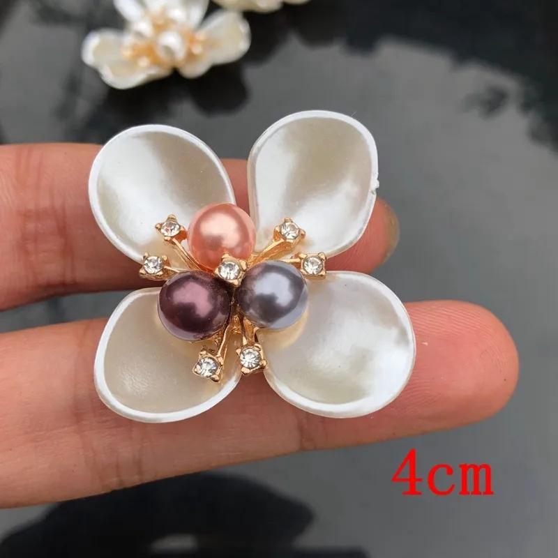 4 KS, Imitace perly z mušle, Květinová nášivka, Srdce, Květina, Hřebenatka, Šperkové doplňky, Ruční kytice, DIY, Vlasy, Boty, Oblečení, Tašky, Materiál