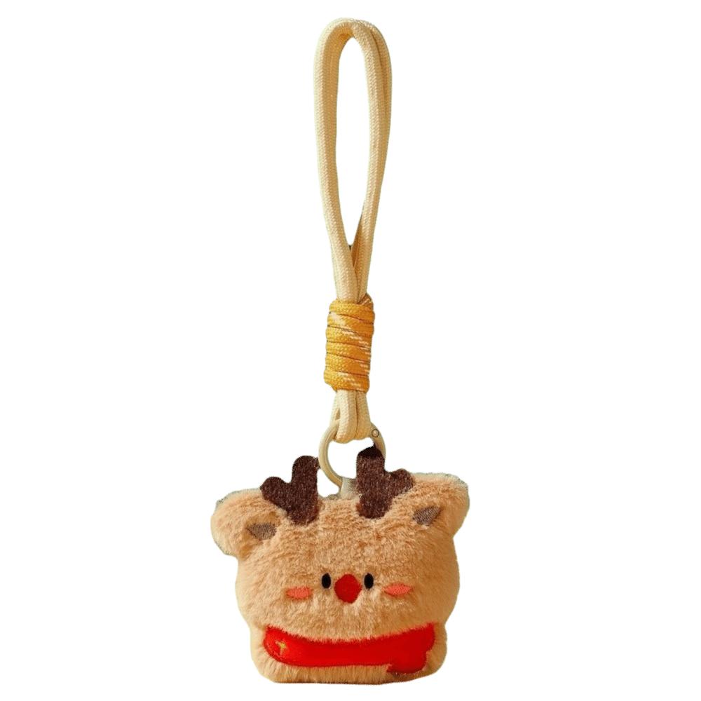 Polyester Christmas Keychain Santa Claus Plush Keyring New Key Pendant  Decoration