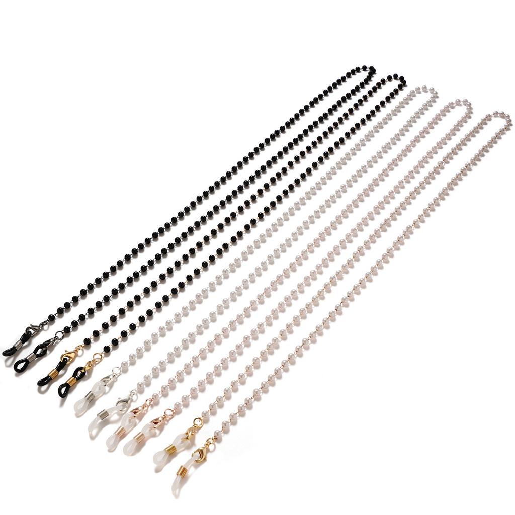 Full Pearl Reading Glasses Chain for Women Eyeglasses Cords Pearl Metal Chain Elegant Chic Anti Loss Eyeglass Accessories