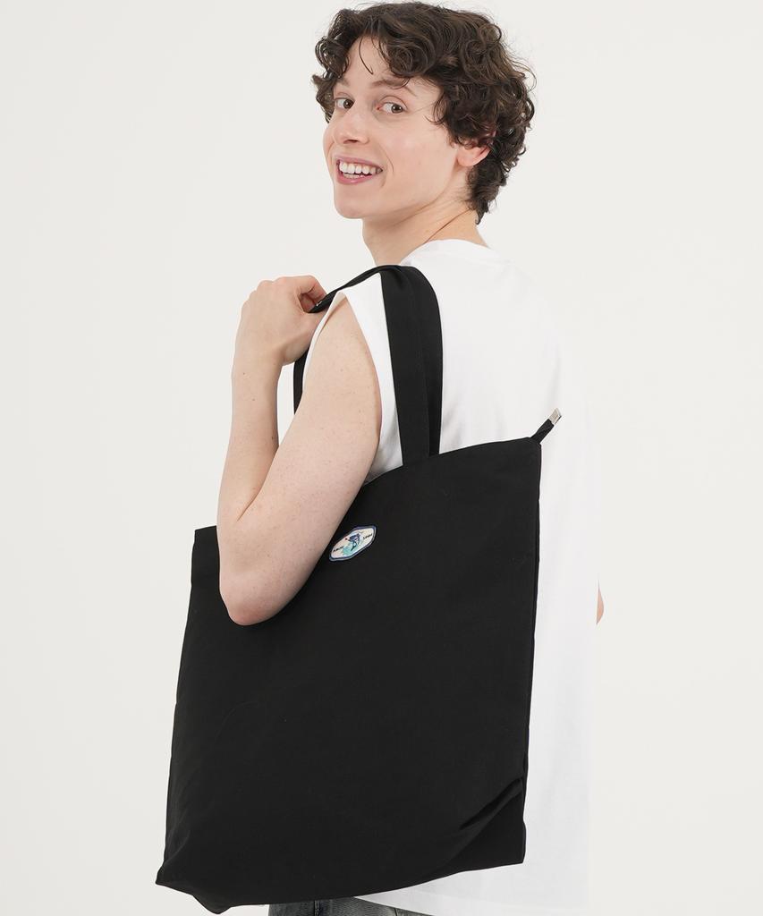 The-Abon Fisherman Cotton Big Tote Bag Black