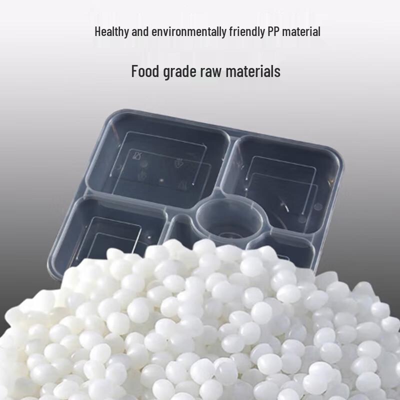 Disposable 6-Compartment Rectangular Lunch Boxes