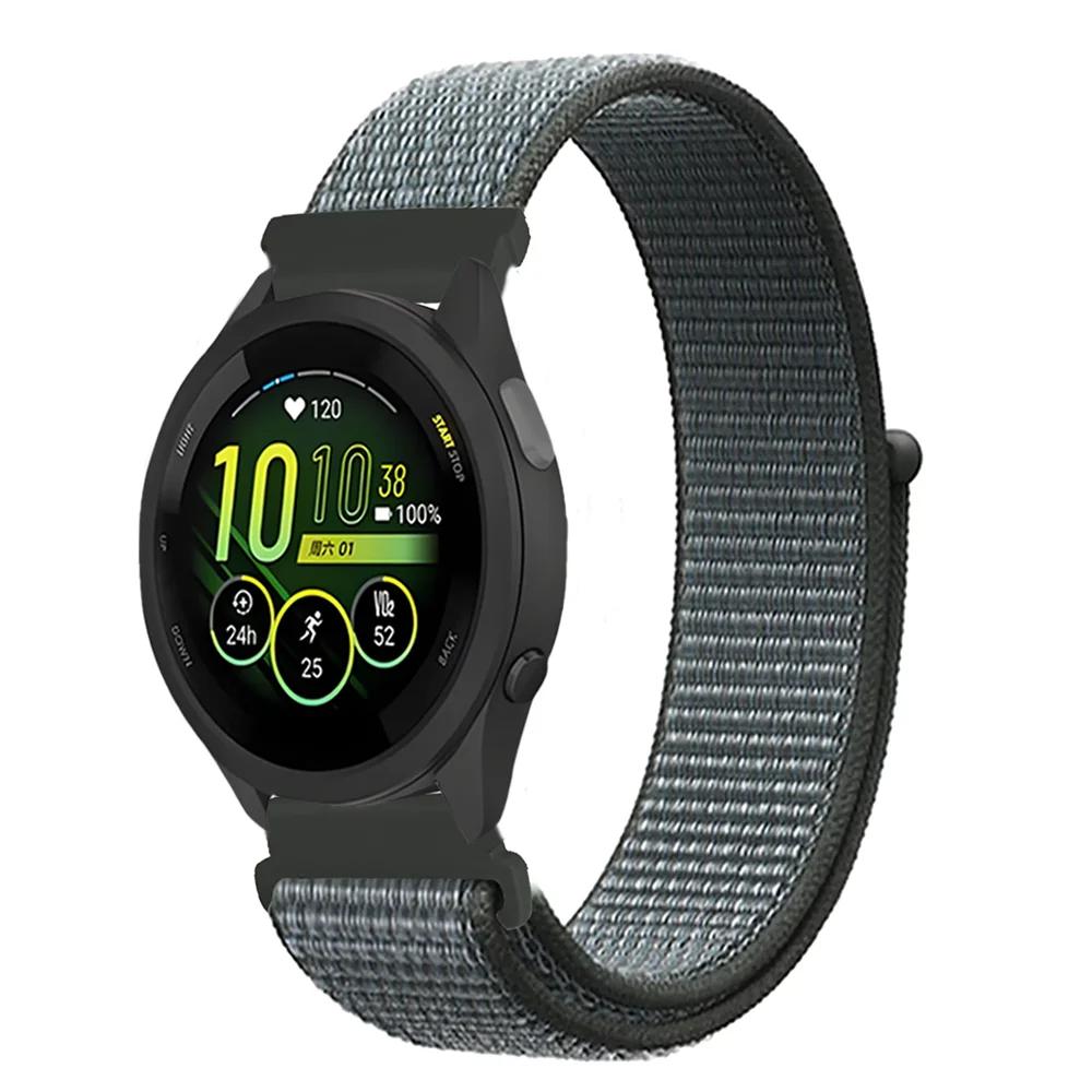20mm 22mm Pletený nylonový smyčkový řemínek pro Garmin Forerunner 165 55 965 265 255 955 Venu 3 Náramek pro Garmin Active/Vivoactive 5