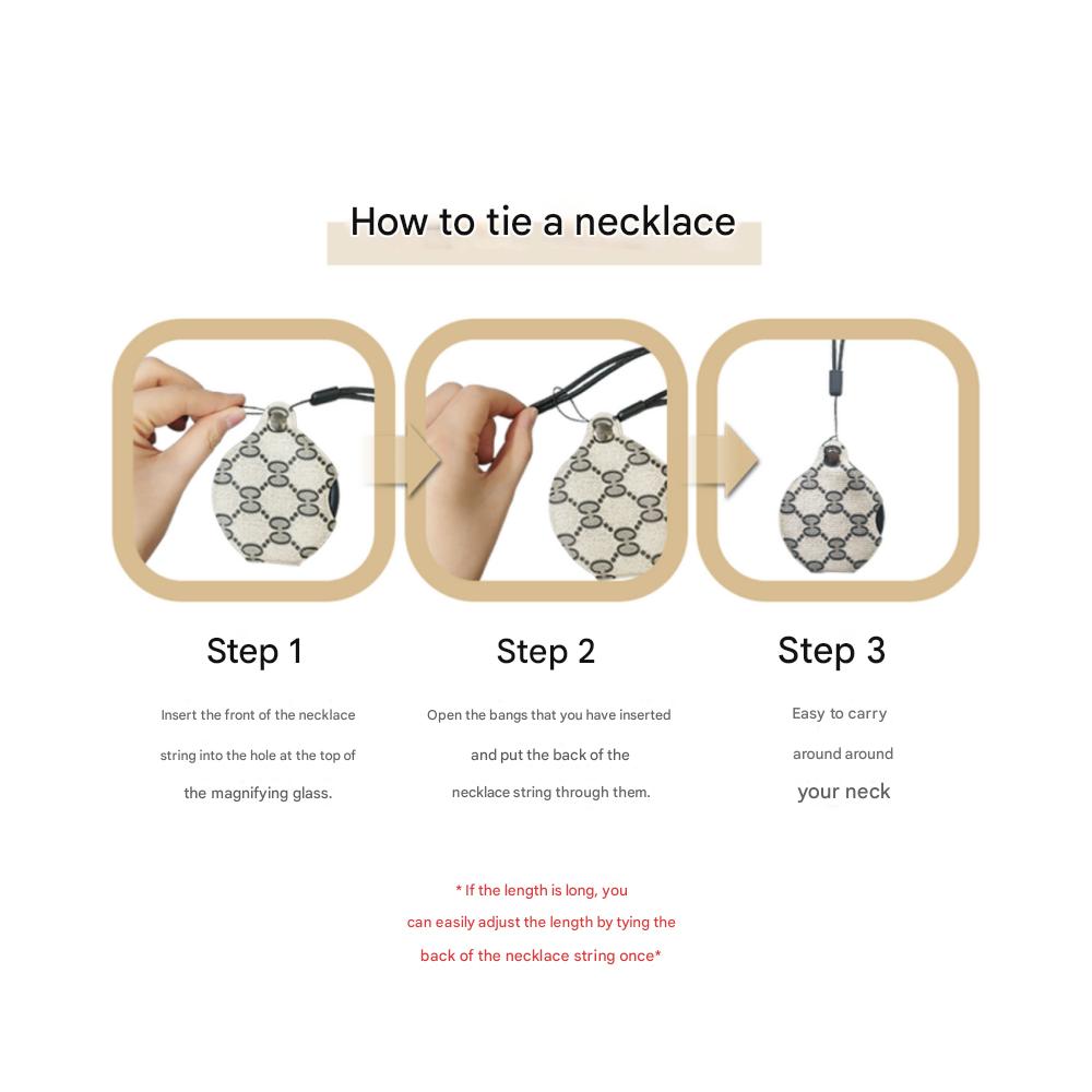 Miniaturowa lupa 20x z luksusowym, przenośnym skórzanym etui