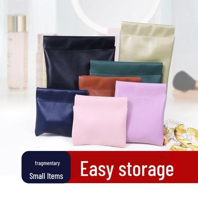 Wasserdichte PU-Leder Make-up Tasche mit Druckknopfverschluss - Tragbare Aufbewahrung & Geldbörse