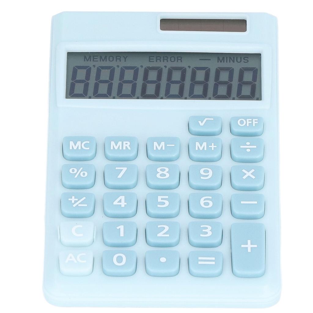 Calculators 8 Digit Solar Battery Dual Power Handheld Pocket Calculator with Large LCD Display Big