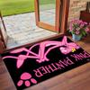 Anti‑Slip Crystal Velvet Floor Rug, Pink Panther Design Carpet for Indoor Living Bedroom Home Decoration