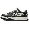 Li Ning Trendy Leap Slip Resistant Cushioning Abrasion Resistant Lightweight Low Top Skateboard Shoes Men's Black White AGCW011-2