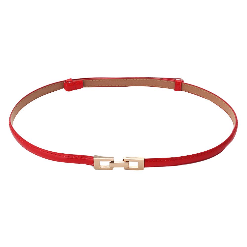 

Элегантный модный женский ремень с пряжкой, кожаный пояс, аксессуары красный