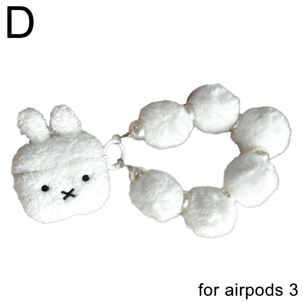 

3D Плюшевый Чехол-Заяц для Наушников Airpods 1, 2, 3, 4 Pro 2 Милый Помпон Защита от Падения для Irpods 1, 2, 3, 4 Pro 2 Защитный Чехол