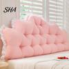 Bed Wedge with Elastic Straps Headboard Cushion Ruffle Trim, Dorm Pillow, Crown Shape, Backrest Support Pillow for College Bedroom Decor, Reading Back