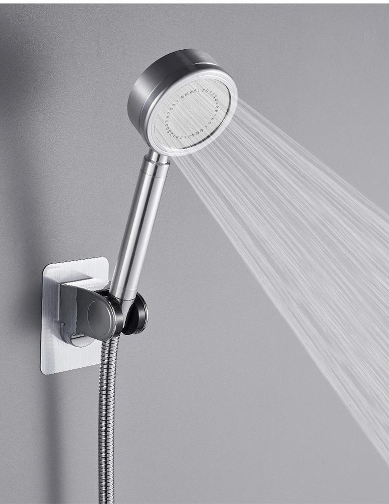 No Drilling Fixed Base, Rain Shower Head Seat, Water Pipe Bracket, Rain Hose Seat Accessories