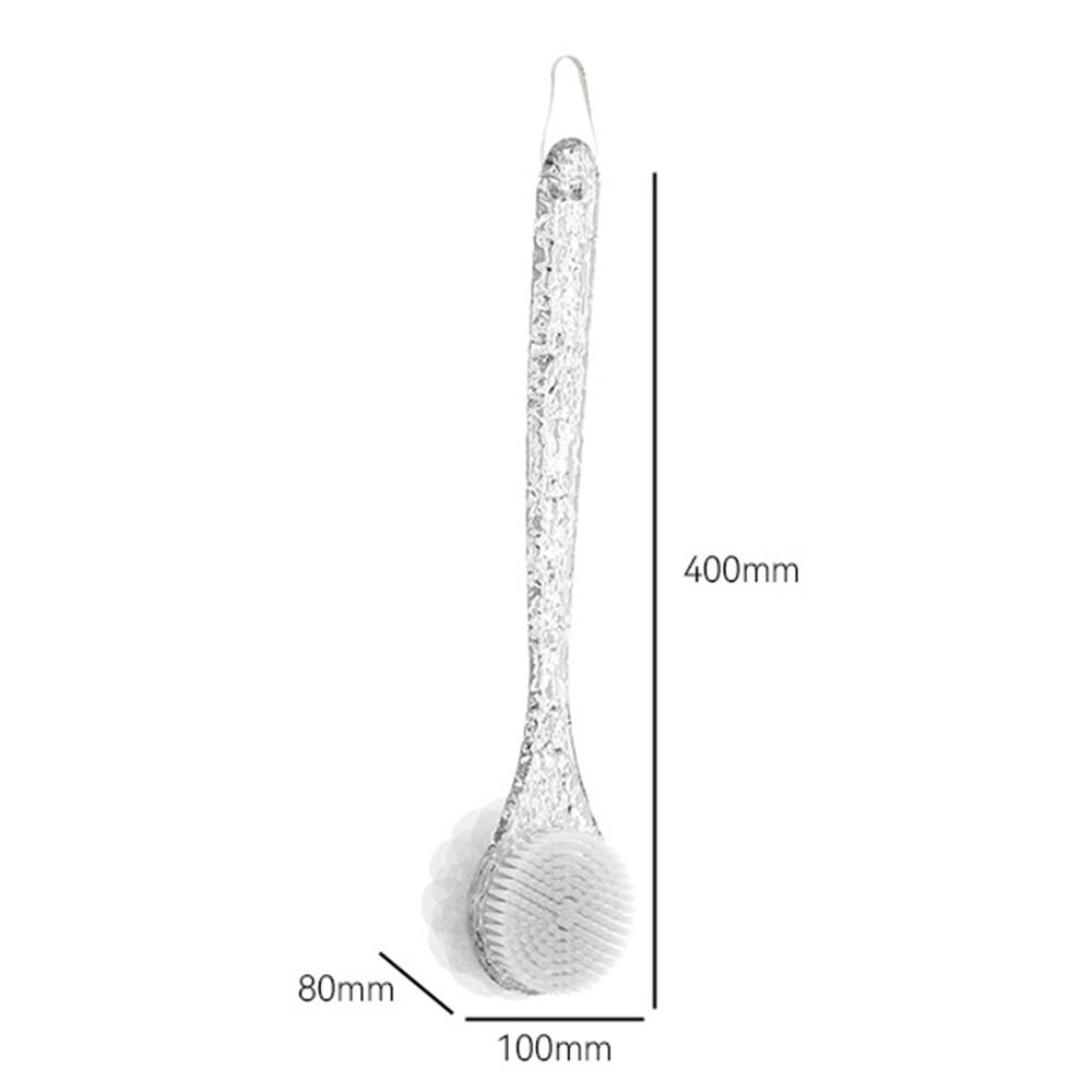 

Luxury Long Handle Bath Brush Soft Hair Doubleside Rub Shower Brushs Body Back Cleaning Tools SPA Massage Bathroom Accessories срібний