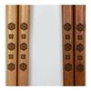 Mino Ware Origami Crane Chopstick Rests (approx. 5x6cm) & 22.5cm Red and White Chopsticks Pair Set, Chizuru Kanki (Thousand Cranes, Ten Thousand