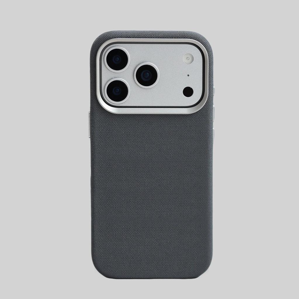 iPhone 17 Pro Max Ballistic Nylon Magnetic Case: Solid Color Fabric Texture Protective Cover