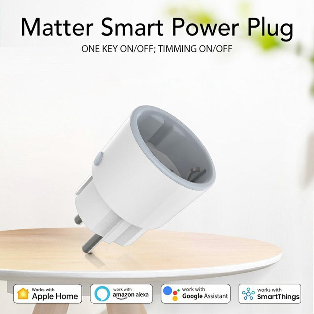 NEO Matter NAS-WR01WM 16A WiFi Smart Plug with Power Meter Smart Control for Apple / Google / Amazon