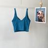 Lu Same Sports Vest Women's Summer Thin Semi-Fixed Cup Nude Feel Shaping Yoga Intimates U-Shaped Yoga Vest