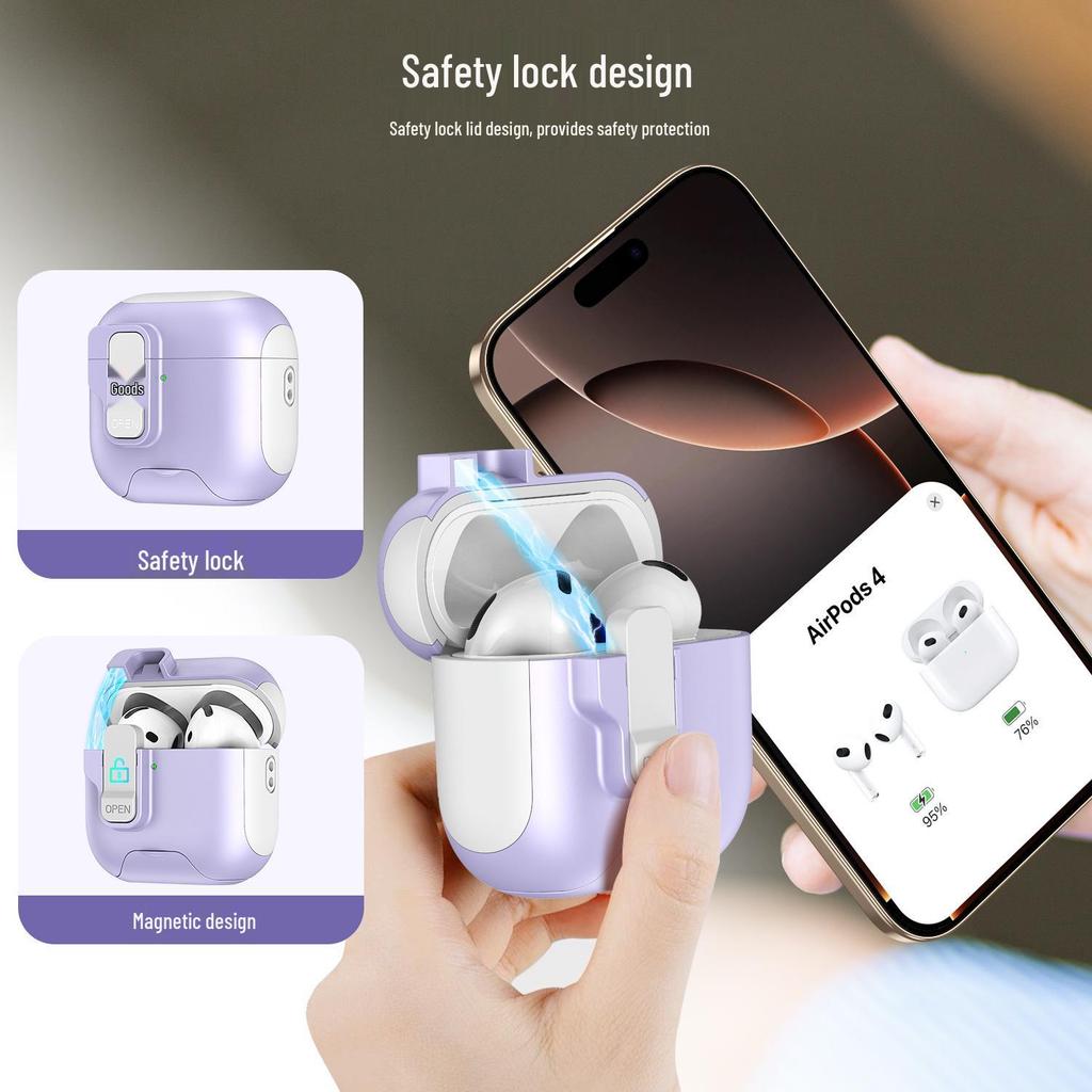 AirPods Pro 3 & 4 Protective Case with Pop-Up Stand