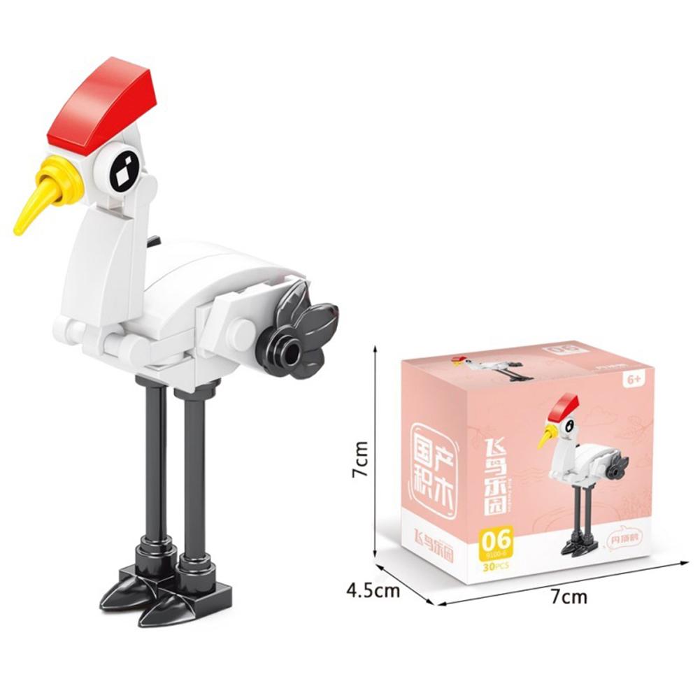 10 Pack Fun Bird Building Blocks Sets DIY Assemble 3D Animal Model Micro Bricks Toys Early Educational Learning Toys Gifts For Kids