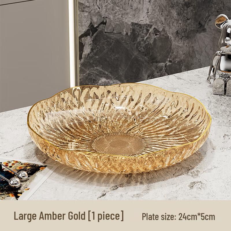 KANGMO Luxury Stainless Steel Fruit Snack Plate