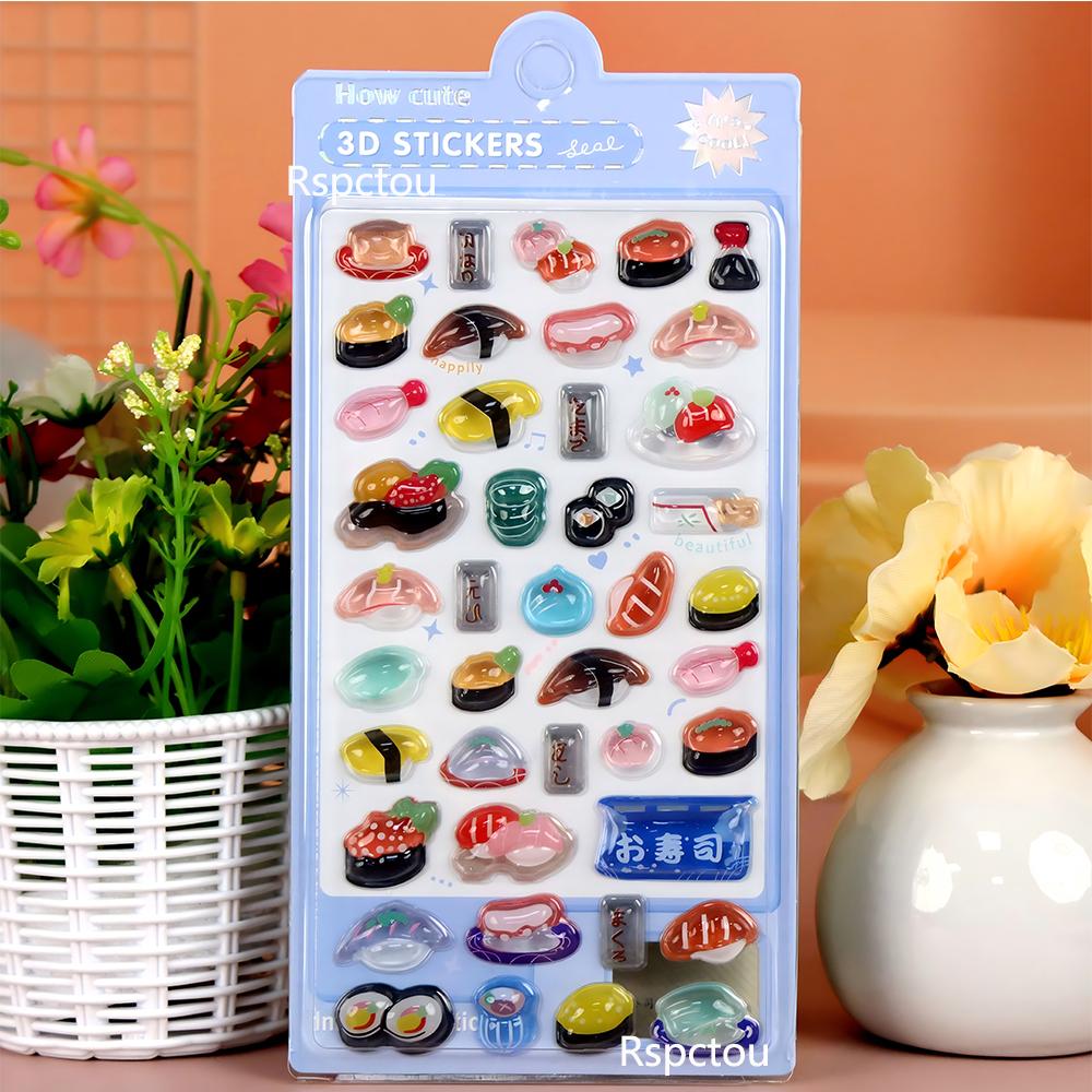Cute Cartoon Animals Series 3D Puffy Stickers Funny Three-Dimensional Relief Sticker Luggage Guitar Phone Decals Decoration
