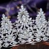 Echsio New Big Eye Zircon Bridal Copper Crowns Luxury Rhinestone for Women Wedding Accessories Tiaras for Women Party BC4626