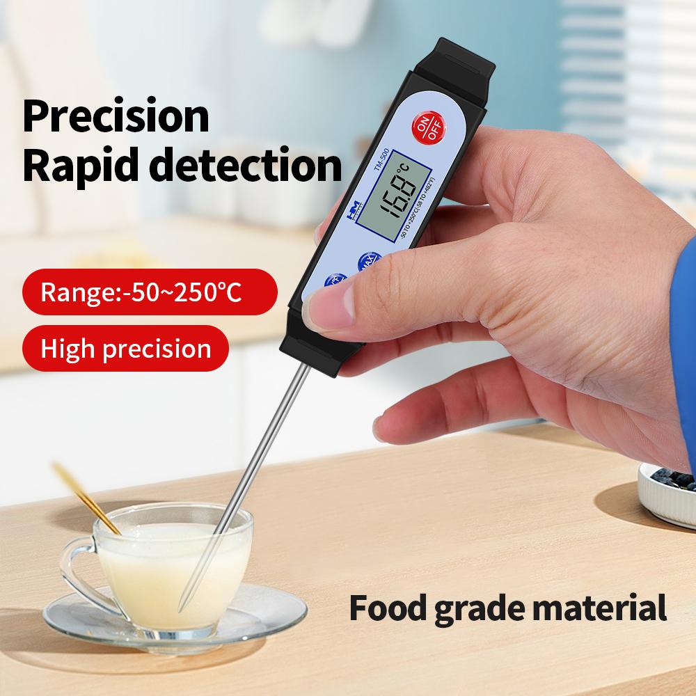 Termometru Digital pentru Alimente Ecran LCD Sondă din Oțel Inoxidabil Termometru Electronic Tester de Temperatură pentru Apă, Lapte, Supă, Copt