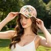 Cappellino da Baseball Stampa Fiori e Uccelli Regolabile Traspirante Cotone Copricapo Cappello da Sole Donna per Viaggi Estivi Sport all'Aperto Corsa