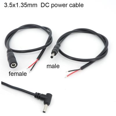 5pcs 1m 2pin DC Power 3.5mmx1.35mm Male Female Connector Cable 22AWG 3A Extension Cord Right Angel 90 Degree For Camera LED Lights