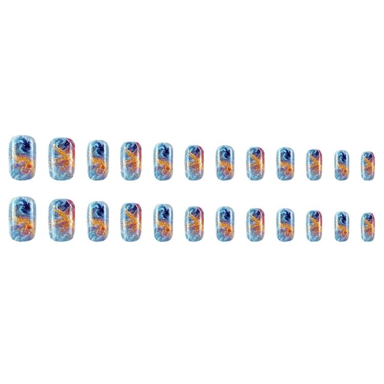 Short Square Nail Tips Fake Nail Glues On Nail Stick On Nail Press On Nail Artificial False Nail for Womens and Girls