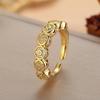 Korean Style Rhinestone Adjustable Star Ring with Micro-Set Zirconium