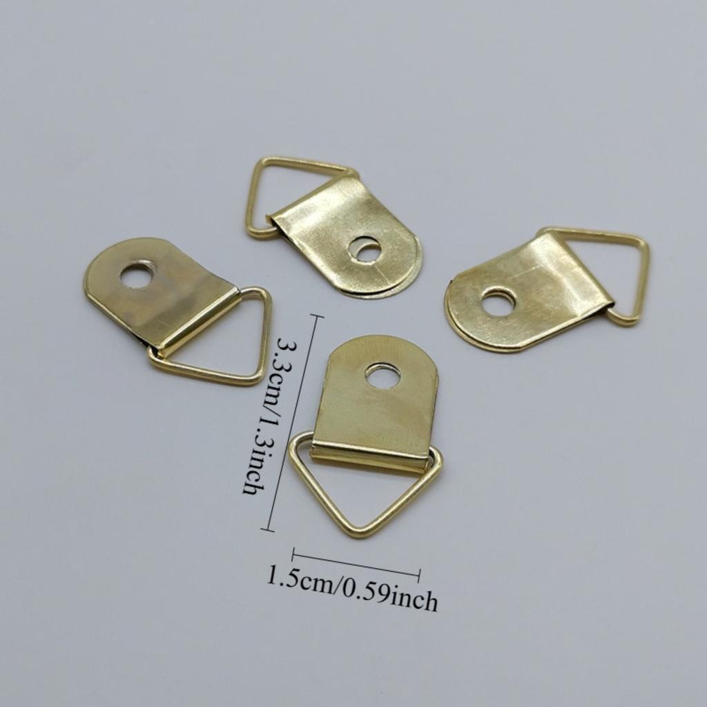 20pcs/set Gold Big Triangle Hook Cross Stitch Photo Frame Hardware Accessories Chinese Painting Photo Wall Hanging Hardware Triangle Hook