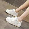 Women's Trendy White Platform Sneakers - Versatile Spring/Autumn Skate Shoes, Breathable, Thick-Soled, New Hot-Selling Casual Sports Style, 2025.