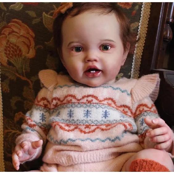 NPK Clearance Sales 24Inch Huge Baby Toddler Reborn Lottie kit Doll Unfinished Doll Parts included Cloth body and Eyes