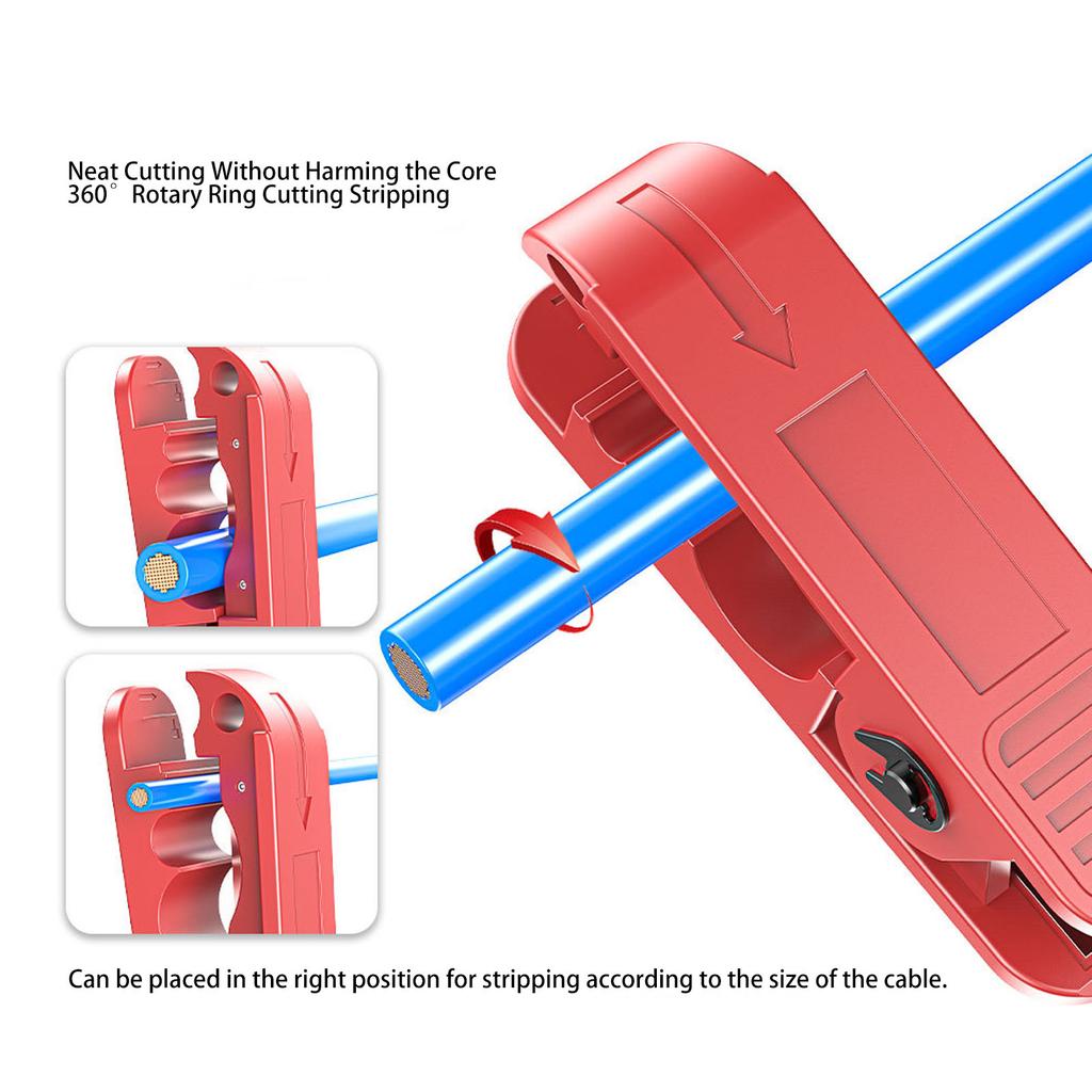 Electrical Wire Stripper Wire Stripper Accurate Crimping 360° Rotation Cutting Electrical Cable Wire Stripping Tool