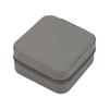 Jewelry Storage Box with Mirror, Compact Travel Case with Ring Rolls, Necklace Hooks and Zip-Around Closure Design