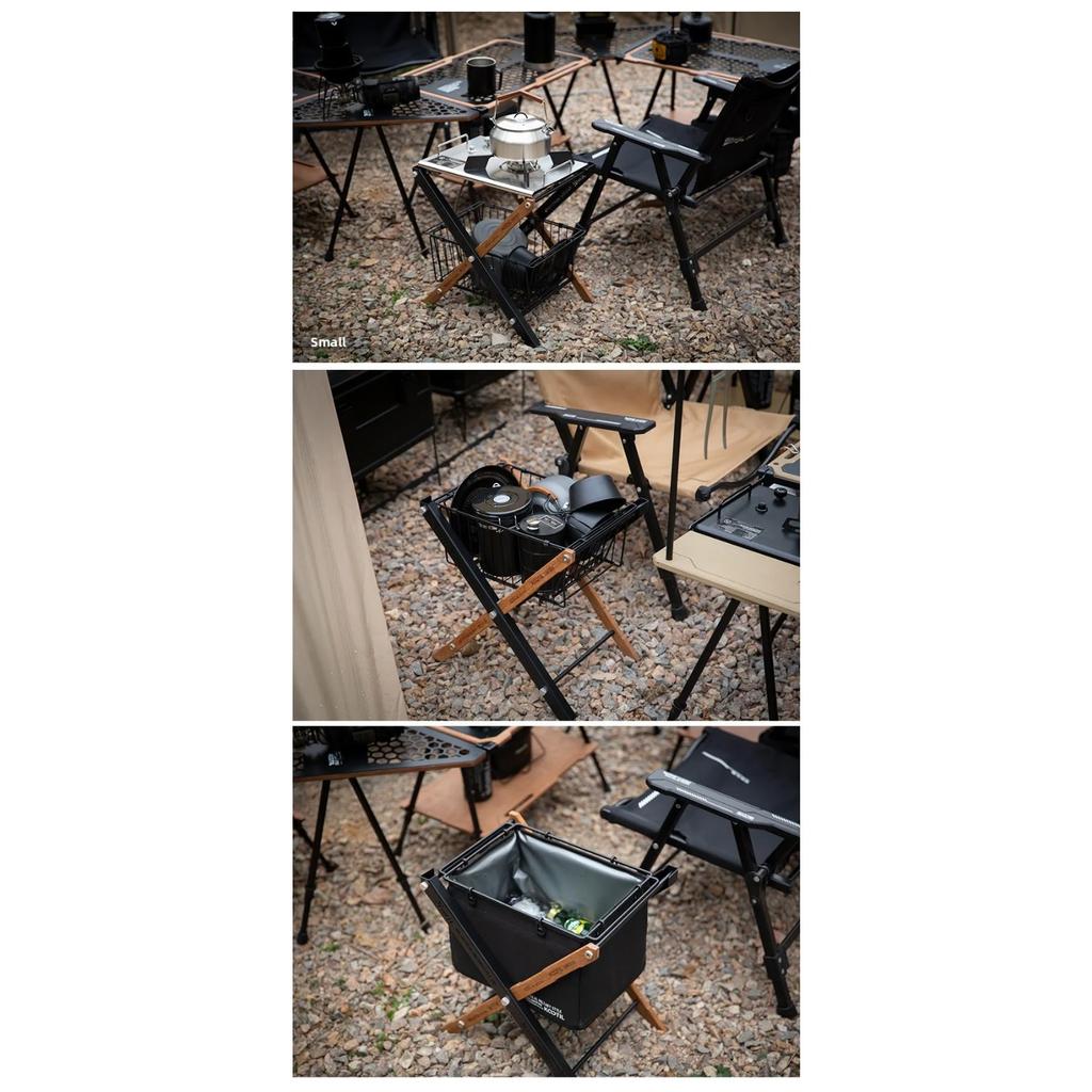 Outdoor Folding Multifunctional Tactical Table Camping X-type Flat Replacement IGT Tables Lightweight Double-layer Storage Rack