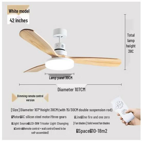 Nordic Modern LED Ceiling Fan Light for Living Room and Bedroom