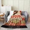 Popcorn Pattern Series Printed Blanket for Sofa Bed Travel Camping Living Room Office Conditioning Blanket for All Seasons Gifts